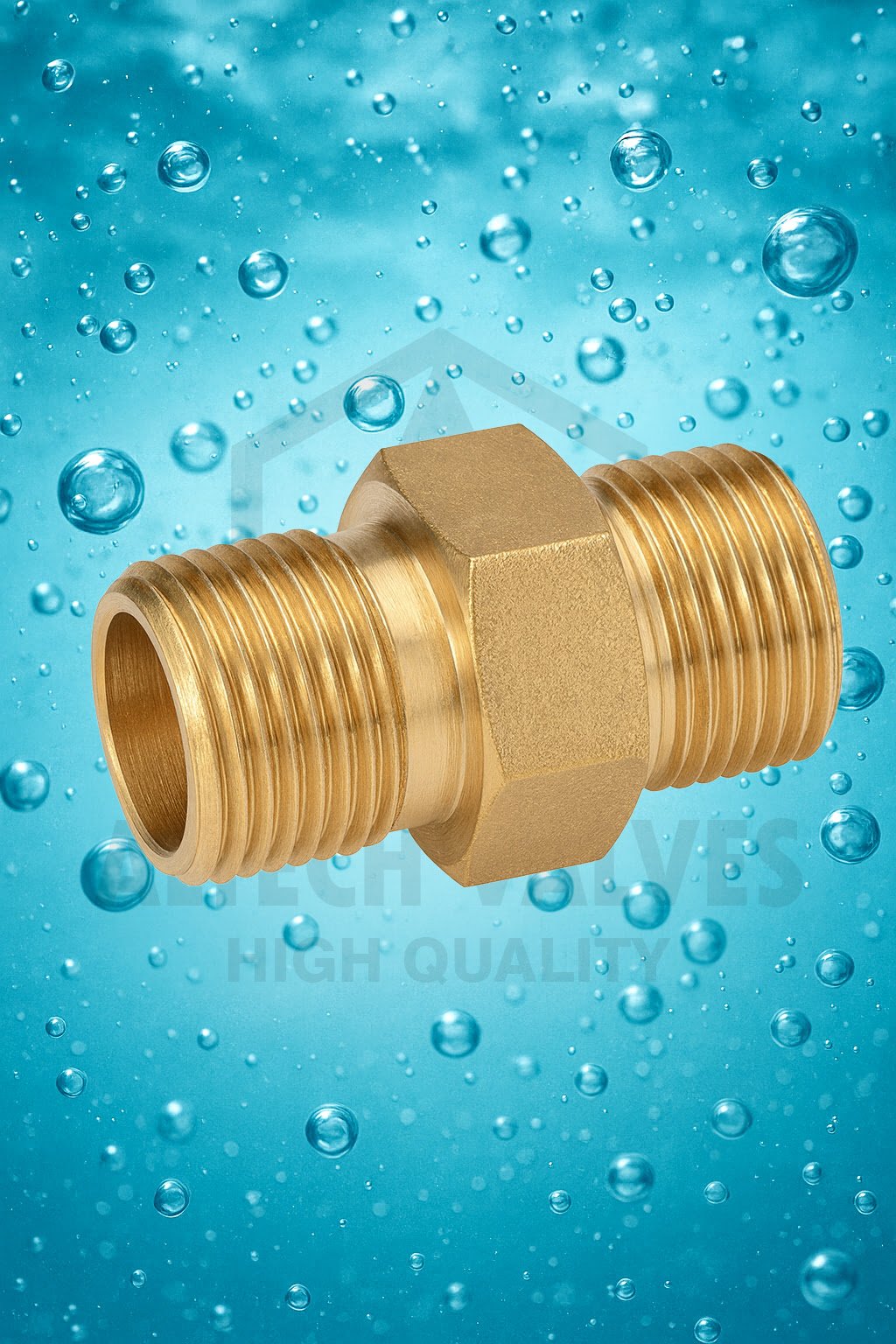 brass hex reducing nipple